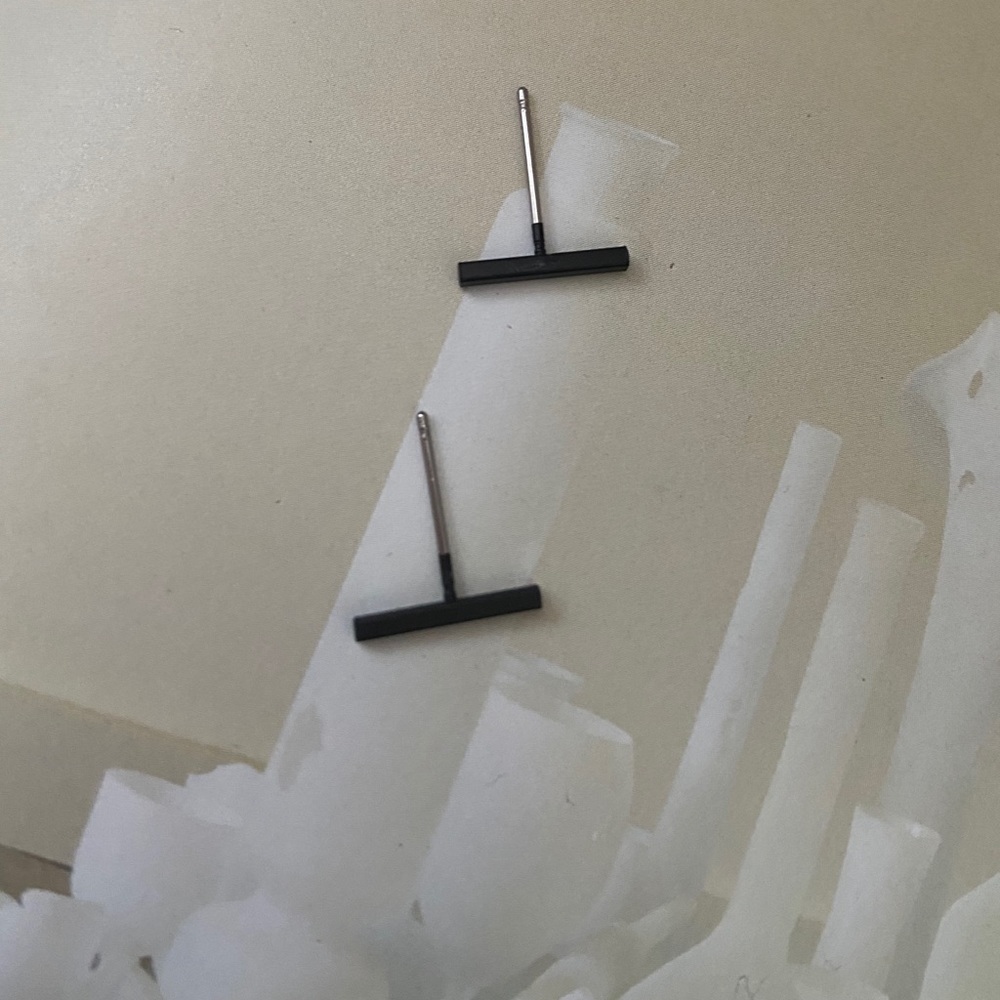 Minimalist String Stud Earrings - Picture 8 of 10